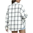 thumbnail image 5 of Fantaslook Womens Plaid Shirts Flannel Shacket Jacket Long Sleeve Button Down Shirts Blouses Tops, 5 of 9
