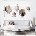 thumbnail image 4 of Designart "Captivating Circle in Rose Gold I" Modern Shapes Transitional Metal Wall Art Set of 5 Piece, 4 of 5