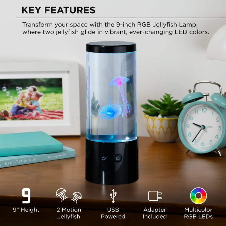 Merkury Innovations Jellyfish Night Light Lamp Motion & Multicolor