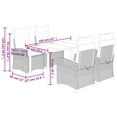 thumbnail image 2 of vidaXL 5 Piece Patio Dining Set with Cushions Gray Poly Rattan, 2 of 9