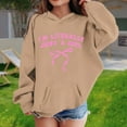 thumbnail image 2 of Byoo Toddler Girls Hoodie Letter Bow Print Hooded Sweatshirt Casual Soft Pullover Top, 2 of 5