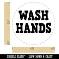 thumbnail image 2 of Wash Hands Text Self-Inking Rubber Stamp Ink Stamper - Brown Ink - Mini 1/2 Inch, 2 of 7