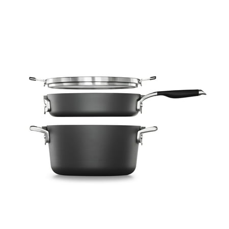 Select by Calphalon Space Saving Hard-anodized Nonstick Pasta 5 Piece Cookware Set