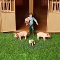 thumbnail image 3 of Simulated wild boar,Warthog,Farmer Worker Farm World Pig Family Set Educational Animals Model Figurine for kids Home Decor, 3 of 5