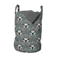 thumbnail image 1 of Geometric Laundry Bag, Symmetrical Repetitive Gem Diamond Design Shapes Simple Background, Basket with Handles Drawstring Closure for Laundromats, 13" x 19", Grey Blush and Seafoam, by Ambesonne, 1 of 4