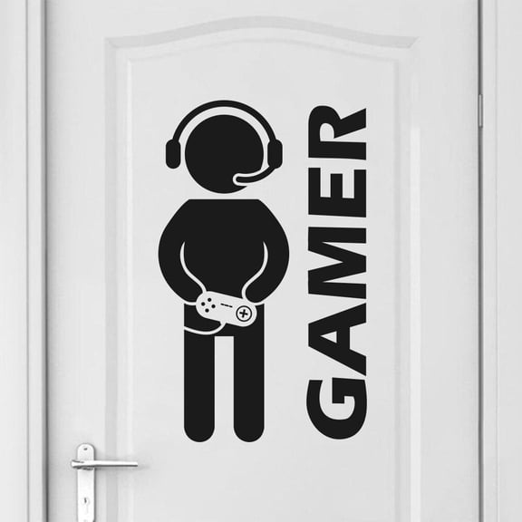 Gamer Wall Sticker Video Game Home Decor Living Room Decoration Art Murals 42x26cm
