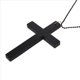 thumbnail image 2 of 2X Collar Cadena con Cuentas de Metal Colgante de de Madera - Negro, 2 of 4