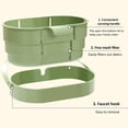 thumbnail image 6 of Foldable Hanging Sink Drain Basket, Stretchable Kitchen Colander with Flip Cover, Space Saving Food Strainer, Multifunctional Faucet Storage Rack Draining for Fruits Vegetables Utensils,White, 6 of 9