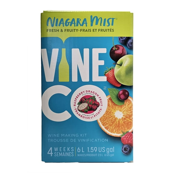 VineCo Niagara Mist Raspberry Dragon Fruit Wine Ingredient Kit