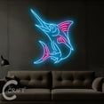 thumbnail image 3 of C-CRAFT Marlin Fish Neon Sign LED Light 27 inch for Fish Seafood Shop Restaurant Wall Art Decor, 3 of 5