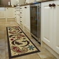 thumbnail image 4 of Ottomanson Paisley Bathroom Runner Rug 20" x 59" - Non Slip Low Pile Carpet, Beige/Brown, 4 of 7
