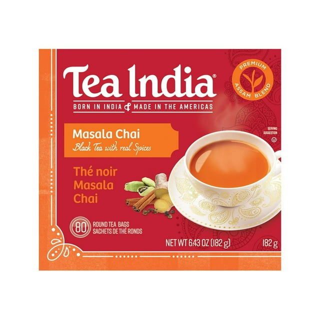 Thé Masala Chai de Tea India, 80 sachets