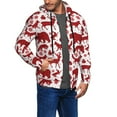 thumbnail image 2 of Honeii red plaid Moose Bunny bear Print Hoodies for Men, Pullover & Full Zip, Breathable Zip up Hoodie, Sweatshirt-3X-Large, 2 of 5