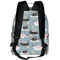 thumbnail image 3 of Lsque Swan Princess On Lake Pattern Backpack – School Travel Canvas Daypack with Ergonomic Padded Straps, Multiple Compartments & Leather Handle, 3 of 5