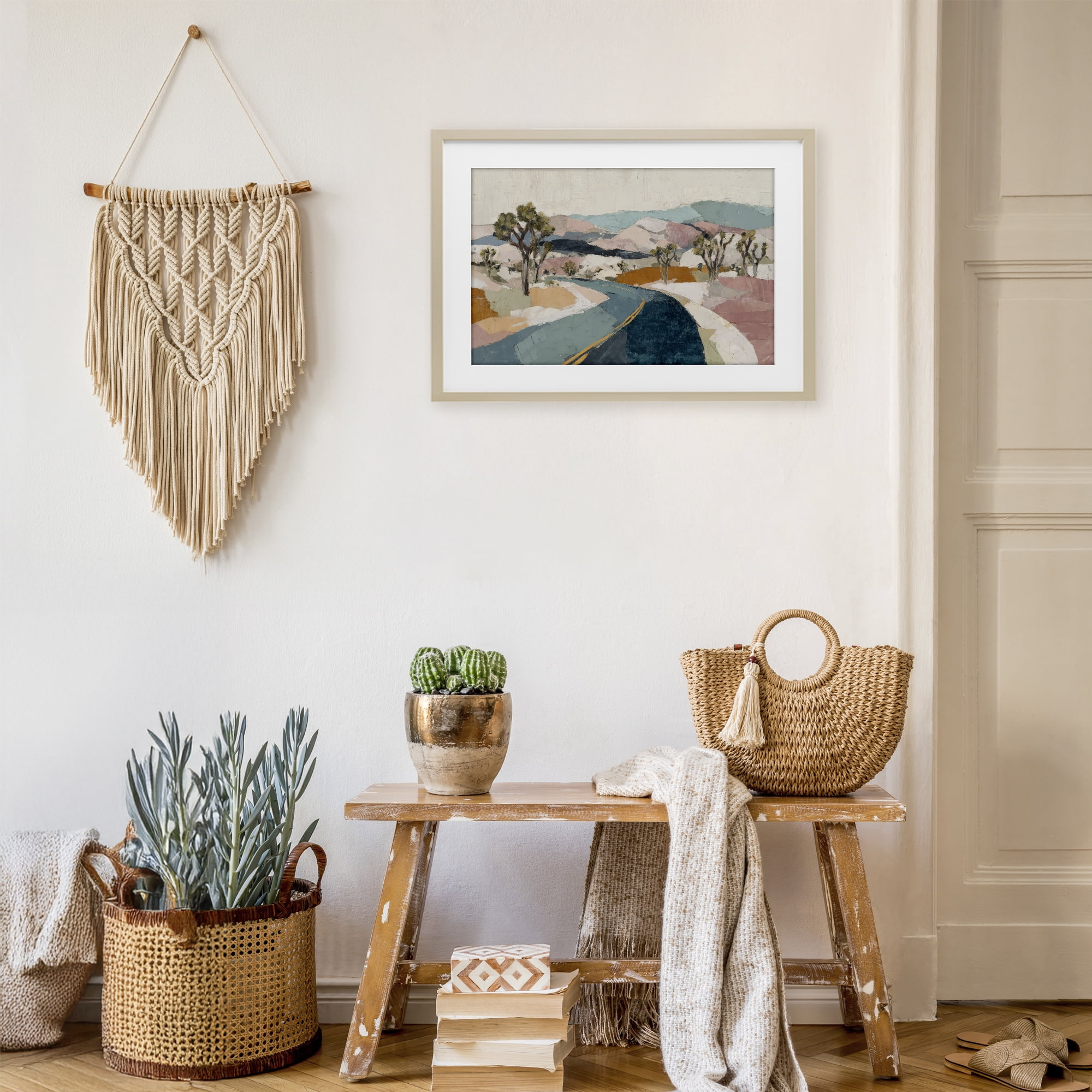 Stupell Industries Desert Highway Through Joshua Trees Birch Framed Print Under Glass, design by Chromatic Storm Studio