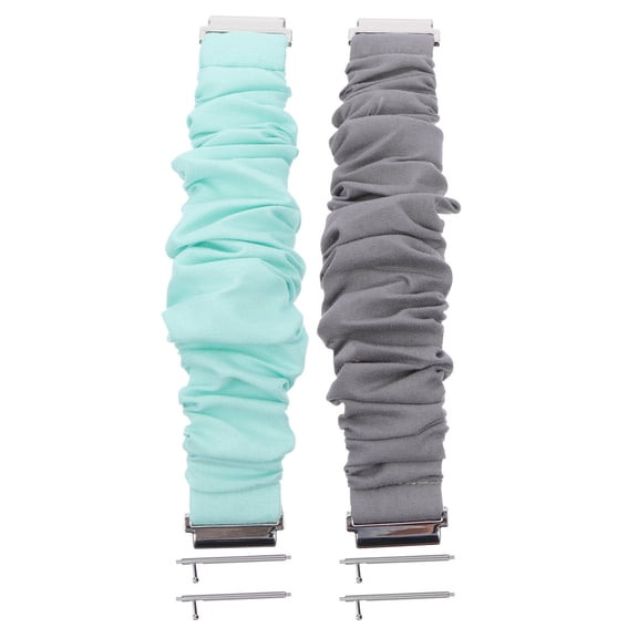 Hemobllo 2-Pack Stylish Cloth Watch Bands Replacement for Smartwatch, Flexible Fabric Straps in Multiple Assorted Colors