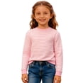 thumbnail image 3 of WOYY Boys Striped Sweatshirt Casual Crew Neck Pullover Unisex Kids Soft Top, Sizes 3-14, 3 of 5