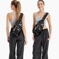thumbnail image 6 of Sling Backpack,Black Halloween Witchy Symbols Crossbody Bag with Water Bottle Holder,Waterproof Sling Bag for Men/Women with Chest Phone Holder for Hiking,Travel, 6 of 6