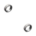 thumbnail image 3 of Sonducket Anillos de hombre exquisito estilo Simple hombre titanio acero anillo moda decoración accesorio joyería decoración Festival regalo Plata 20 mm 2piezas, 3 of 6
