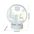 thumbnail image 3 of YOHAVEN Wrought Iron LED Christmas Night Light, Hollow Glowing Table Window Ornament Holiday Home Office Decor Battery Operated Christmas Display, 3 of 6