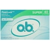 o.b. Original Applicator-Free Tampons, Unscented, Super, 40 Ct