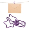 thumbnail image 4 of Small Binder Clips, Star Shape Strong Clamping Force Cute Cartoon Sturdy Metal Paper Binder Clips  For Account For Tickets For Student Purple,Rose Gold, 4 of 8