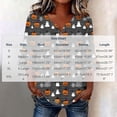 thumbnail image 3 of JOANKDMI Women Jack-o-Lantern and Ghost Shirt Striped V Neck Button Up Tunic With Spiderweb Details for Halloween Group Dress Up Casual Festive Holiday Matching Outfits, 3 of 7