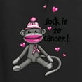 thumbnail image 6 of Wild Bobby Sock It to Cancer Monkey Tee USA Flag Sleeve Breast Cancer Awareness Women Graphic Long Sleeve T-Shirt, Black, Small, 6 of 6