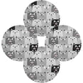 thumbnail image 2 of Coolnut Grey Cat Round Placemats Waterproof Non-Slip Washable Place Mats Polyester Table Mats Set of 1 Heat Resistant for Home Kitchen Holiday Party Home Decor Gifts, 2 of 7