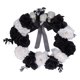 thumbnail image 1 of Corona de Halloween Deadwood, Calavera de plástico, flores blancas y negras, accesorio de decoración para fiesta, casa encantada, 1 of 8