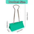 thumbnail image 2 of Broches sujetapapeles XuSha 18 piezas jumbo de 7,5 cm, resistentes, verdes, 2 of 7