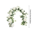 thumbnail image 2 of Tuvgenk White Spring Garland Reusable Plastic 70.8 in Flower Garland Indoor and Outdoors for Decoration, 2 of 5