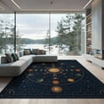 thumbnail image 2 of ODIKA 8'x10' Washable Area Rug Large Explorer Galaxy Themed Covering Motifs Planetary Planets for Living Room, Under Sectional, Family Room , Durable, Non-Slip, 2 of 7