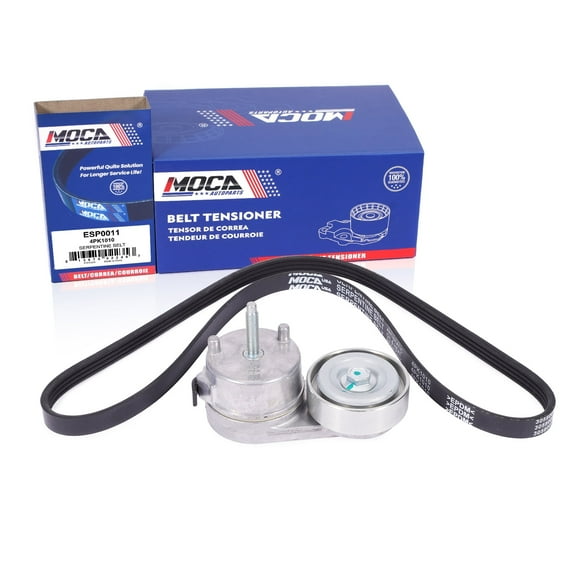 MOCA AUTOPARTS Serpentine Belt Drive Component Kit Fit for 2001-2006 Chevrolet Silverado 2500 HD 8.1L & 2001-2006 GMC Sierra 2500 HD 8.1L