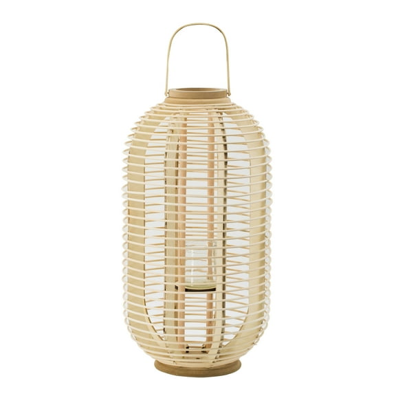 A&B Home Decorative Rattan Lantern 13.4" x 13.4" x 24.8"