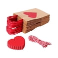 thumbnail image 2 of 10-Pack Valentine Kraft Heart Handle Gift Bags,Brown Paper Party Favor Bags with Love Cards for Presents,Chocolates Jewelry Candy Packaging for Weddings Classrooms Galentine’s Party-A, 2 of 9