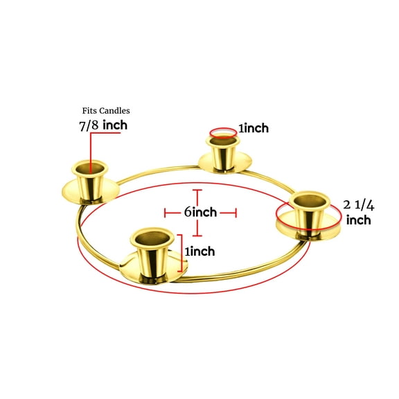 6" dia golden Advent Wreath