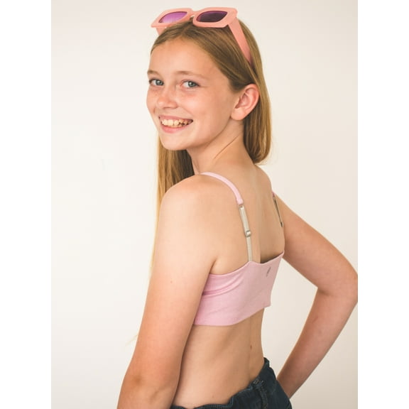 Bleuet Bleum Ultra-soft Seamless Reversible Adjustable First Teen Bra, Sizes 8-22, 1-Pack