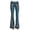 Dark Blue, variant on Dolkfu Blue Pants for Women Trendy Bootcut Western Style Rayon Blend Full Cargo Pants Embroidered Vintage Finish Embroidered Rigid Waist Dark Blue,L