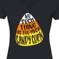 thumbnail image 4 of Inktastic Halloween No Such Thing As Too Much Candy Corn Women's V-Neck T-Shirt, 4 of 5