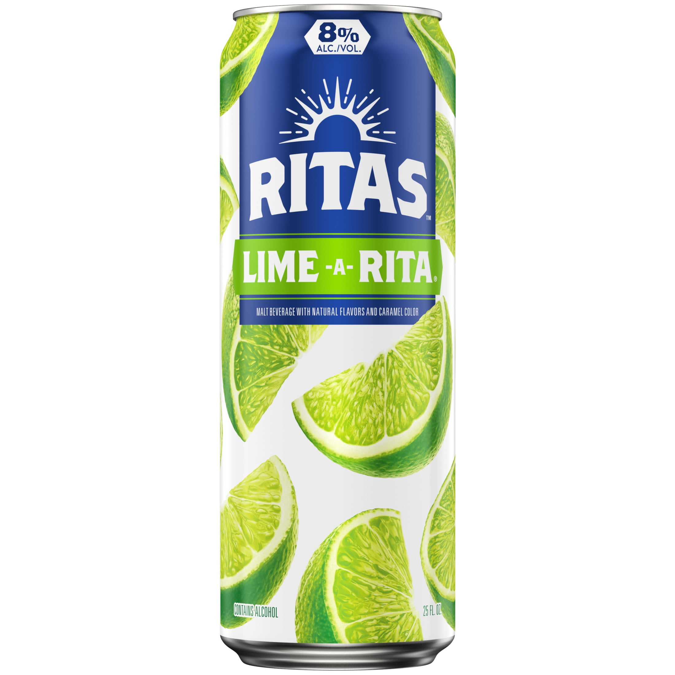 Ritas Lime-A-Rita Sparkling Margarita, 25 fl oz Can, 8% ABV