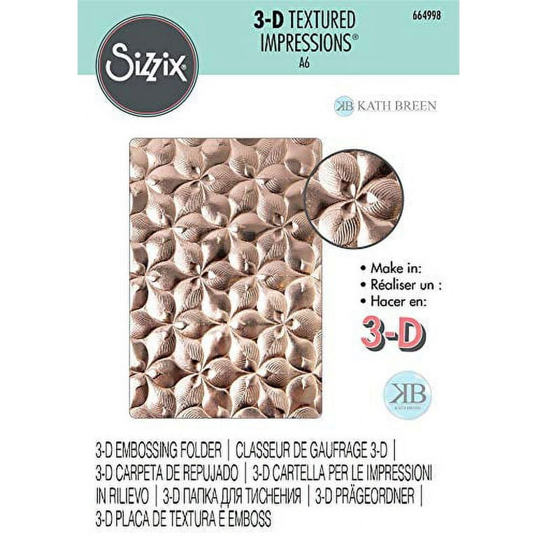 Sizzix Embossing Folders Kath Breen 3D Texture Impressions Organic
