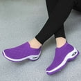 thumbnail image 4 of Mostsola Sneakers for Women Knitted Slip on Sock Shoes Casual Loafers Arch Support Walking Shoes, 4 of 8