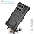 thumbnail image 3 of Ebizware for Motorola Edge 2025 Case with Holster Belt Clip, Military Grade Drop Protection Heavy Duty Shockproof Protective Rugged Cell Phone Case Kickstand Cover for Motorola Edge 2025 - Black, 3 of 9