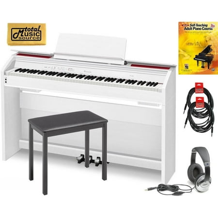 Casio Privia PX-860 PROB 88 Key Digital Piano Pro Bundle - White, PX860WE PROB