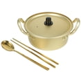thumbnail image 1 of 1 Set Hot-pot Pot Double Handle Pot Noodle Cooking Pot Aluminum Wok with Spoon, 1 of 6