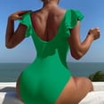 thumbnail image 4 of Sngxgn Swimsuits Tummy Control Bathing Suits for Women Swimwear(Green,M), 4 of 7