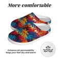 thumbnail image 6 of Fotbe Colorful Hawaii Palms Pattern Women's Fuzzy Curly Fur Memory Foam Loafer Slippers Indoor Outdoor Slippers Winter Home Shoes-37/38, 6 of 7