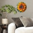 thumbnail image 4 of 10-Inch Silent Wooden Wall Clock, " Sunflower Clock Face Design "  Silent Non-Ticking Clock, Battery Operated (AA Batteries Not Included), Artistic Home Decor, 4 of 8