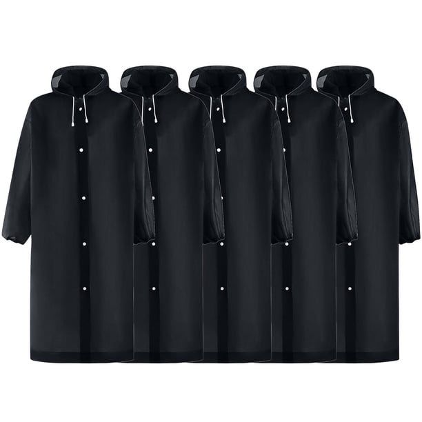 Capa impermeable de EVA para mujer, para exteriores, de manga larga, con capucha, para hombre y mujer, 2 piezas